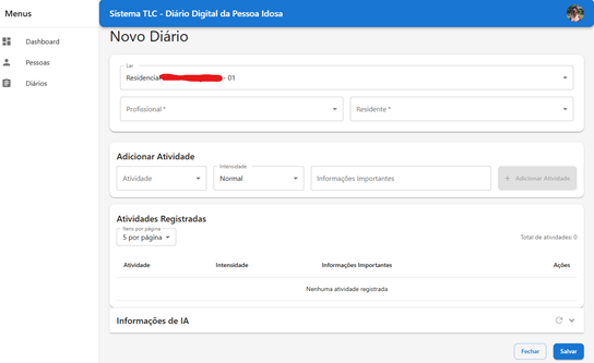 Criação e Visualização dos Diários Digitais